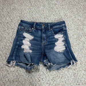 American Eagle Stretch Hi Rise Shortie Womens 4 Next Level Stretch X Distressed